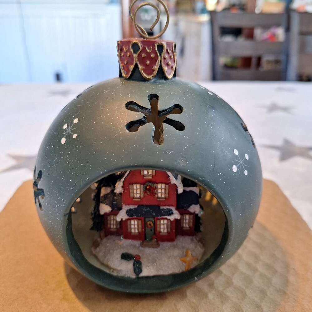 Crazy Mountain Color Changing Table Top Lighted Christmas Ornament Village House